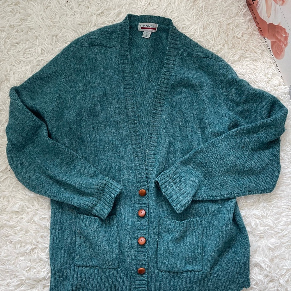 Vintage j.banner 100% Shetland wool cardigan